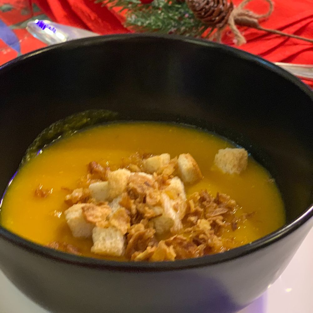 Zuppa di zucca porri e patate